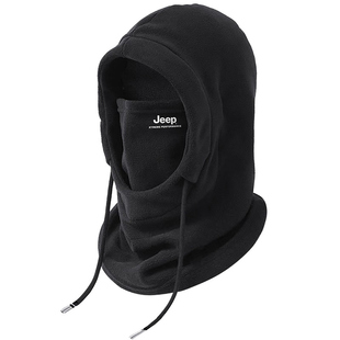jeep吉普男士冬季头盔内胆帽子防寒保暖一体装备外卖骑手骑车面罩
