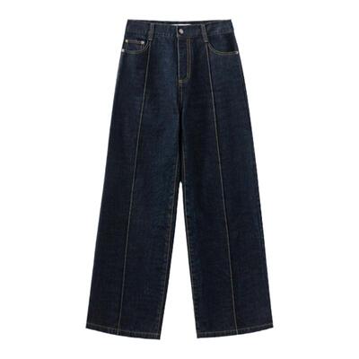 赤耳窄幅原牛直筒牛仔裤