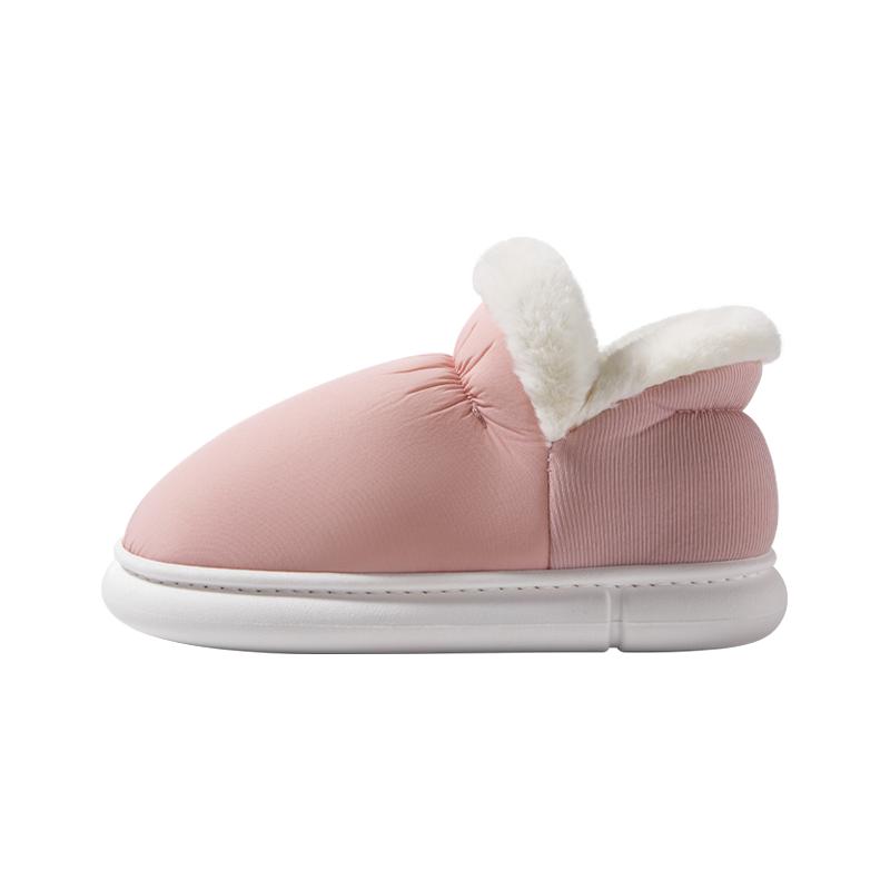 朴西青春记忆棉鞋冬季防滑加绒包跟保暖居家棉拖鞋男女加厚外穿