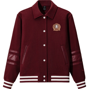 【关晓彤同款】安踏棒球服秋季女子加绒复古学院风外套162548709N