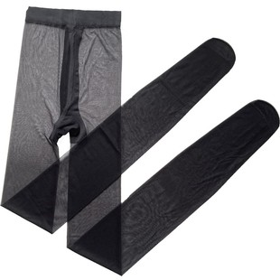 行季可衣黑丝女超薄款防勾光腿连裤纯欲长筒黑色高透0D性感黑丝袜