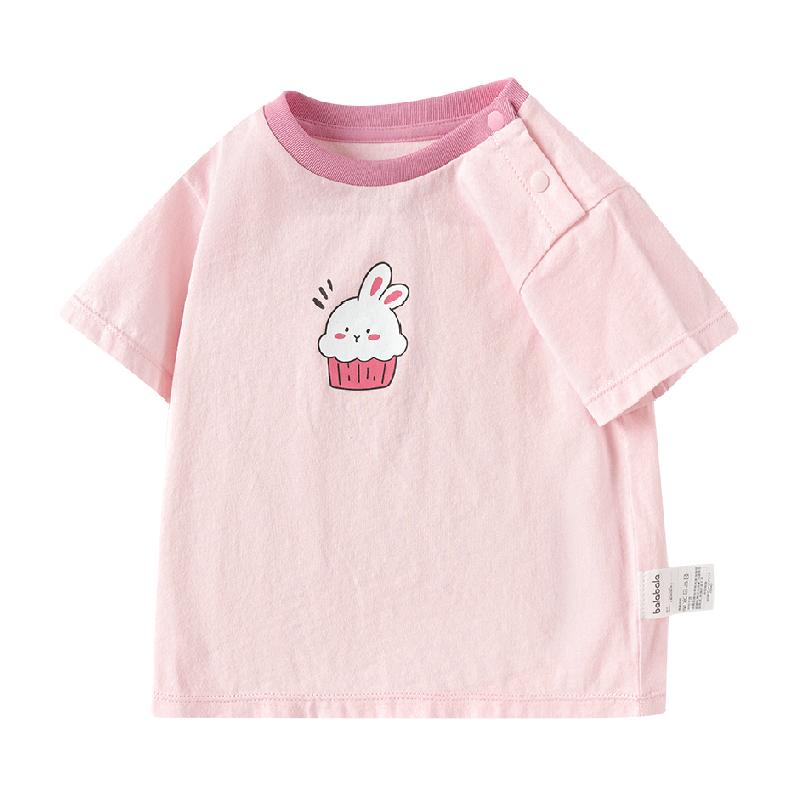 巴拉巴拉婴儿t恤儿童打底衫女童上衣男童短袖春夏装新款全棉