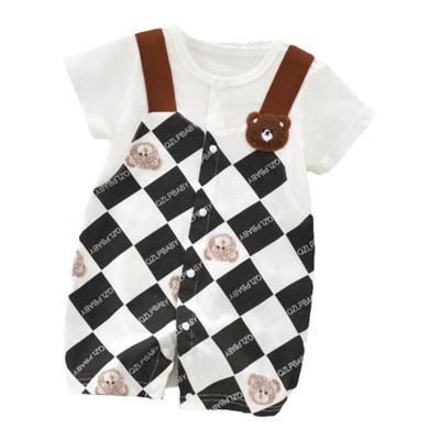 A类纯棉宝宝连体衣新款开衫夏季