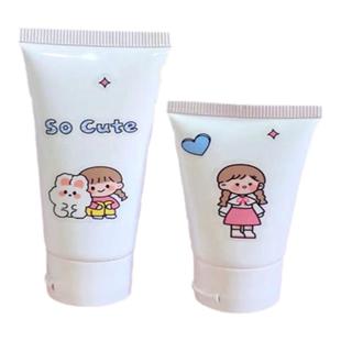 乳液分装瓶挤压式护手霜洗面奶化妆品软管旅行便携空瓶子透明白色