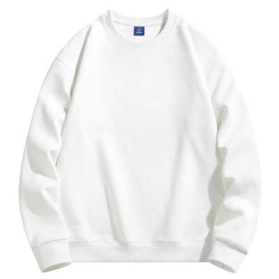 秋冬季男士卫衣宽松圆领加绒加厚保暖纯色长袖大码打底衫团体定制