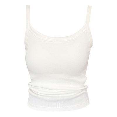 白色纯棉小吊带背心女内搭