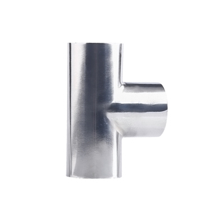 304不锈钢卫生级焊接三通等径T型管件接头食品级镜面抛光三通219