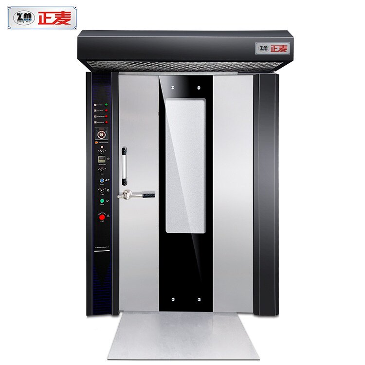 正麦新款32盘柴油旋转炉面包月饼烤箱燃气热风循环炉商用电烤炉