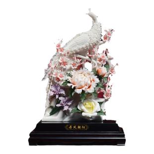 东方泥土 《丹凤朝阳》摆件 家居客厅玄关电视柜高档乔迁新居礼品