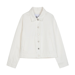 【商场同款】LILY2025春新款女装全棉宽松休闲百搭夹克外套短款