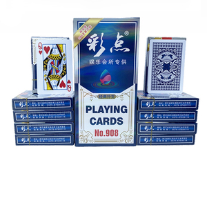 10副妖妃财记宾虹孔雀扑克牌56张金煌纸牌彩点加硬便宜批正品