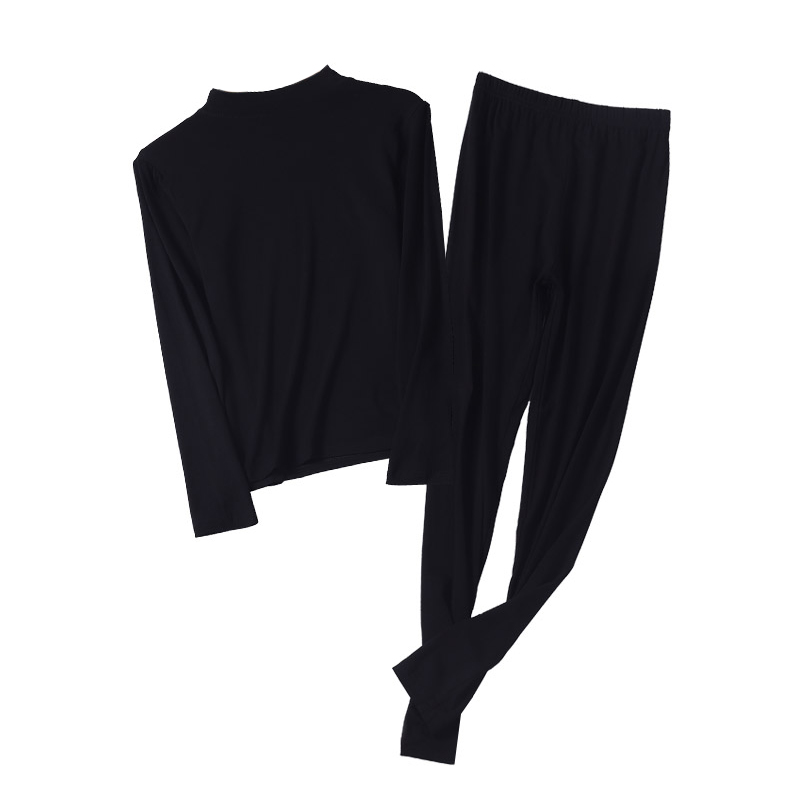 半高领秋衣套装男士莫代尔内衣裤薄款棉毛衫紧身打底保暖衣春秋裤