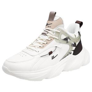 回力老爹男鞋冬季防水青少年增高小白跑步鞋运动休闲软底皮面潮鞋