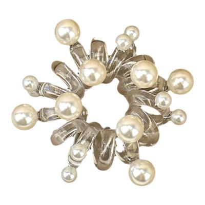 气质珍珠电话线发圈女