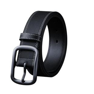 海澜之家皮带男士新款商务休闲真牛皮针扣腰带潮年轻人裤带百搭潮
