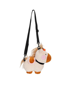 大英博物馆新年毛绒萌马公仔手机包乔迁新年斜挎包送女生生日礼物