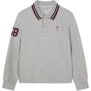 暇步士童装男童t恤衫春秋新品大童polo休闲宝宝儿童学院风上衣