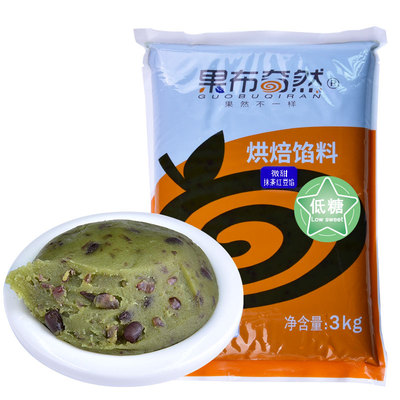 果布奇然抹茶红豆馅中式糕点馅蛋黄酥冰糖葫芦夹心馅料烘焙原材料