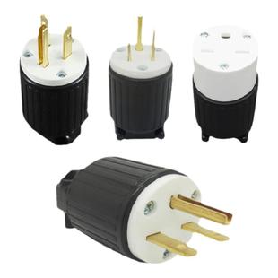 美标电源插头15A20A美式大功率三孔接线头Y型H型美规美国UL认证