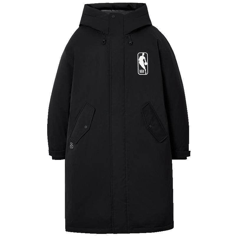 杰克琼斯奥莱NBA联名款春季宽松拉链装饰潮休闲连帽冬季羽绒服