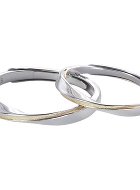 names情侣对戒S925纯银小众设计