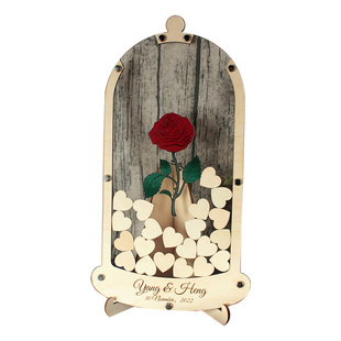 小王子的玫瑰浪漫婚礼定制透明亚克力签到框结婚庆签名板本簿册台