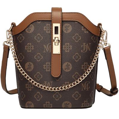 稻草人PVC质感老花手提斜挎包