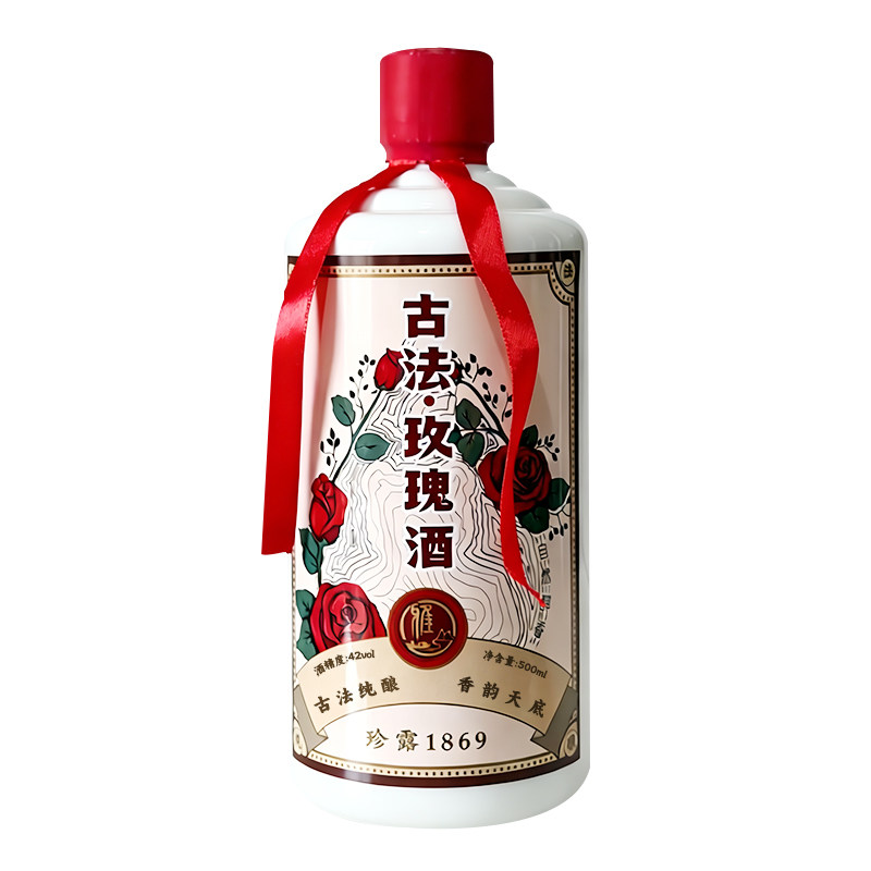 玫瑰露酒42度重瓣玫瑰花香浓郁