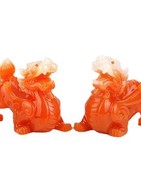 招财貔貅摆件一对大号小号办公桌客厅玄关家居风水装饰品开业礼品