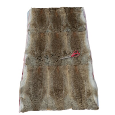 天然兔皮整张床毯座垫派克服袖子