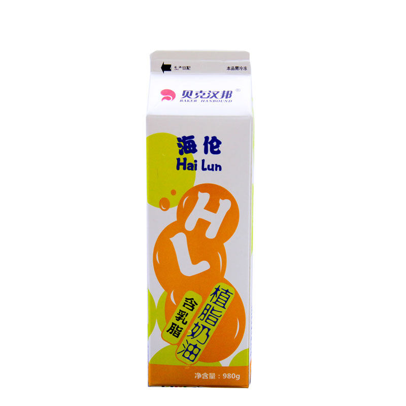 贝克汉邦 海伦含乳脂980g鲜奶油蛋糕 冰激凌专用家用烘焙包邮