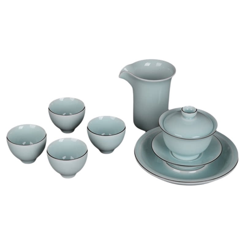 精品青瓷功夫茶具7头套装