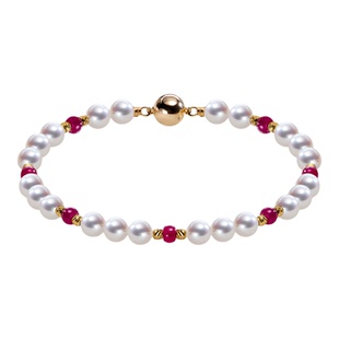 南珠宫红韵淡水珍珠手链项链套装福气美学典雅高贵生日礼物送妈妈