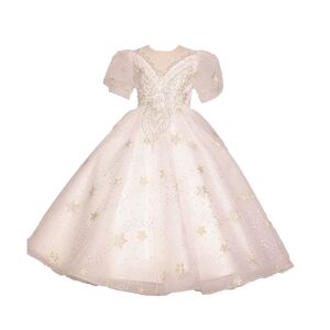 女童礼服夏季短袖蓬蓬婚纱公主裙