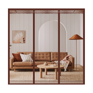 金刚网农村大门防蚊门帘夏季别墅三扇双开纱窗2026新款全磁条侧开