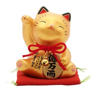 日本药师窑金招财猫陶瓷摆件亿万两开业乔迁开运送礼车载桌面手工