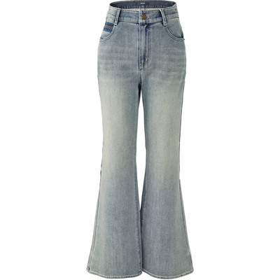 娅丽达时髦喇叭牛仔裤