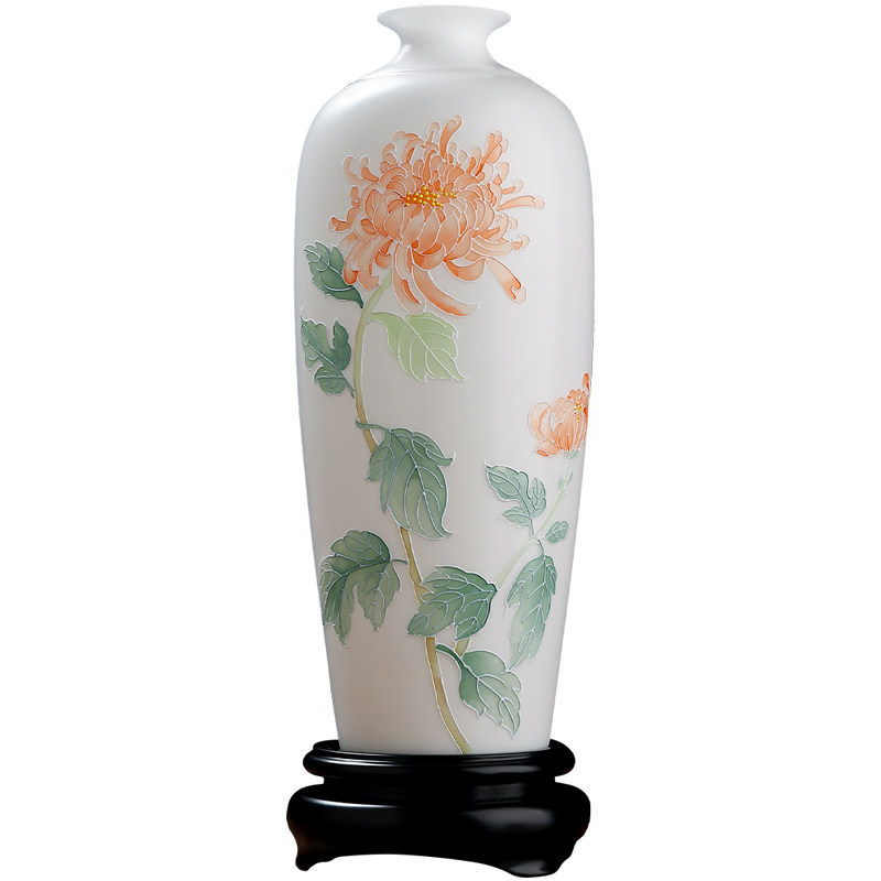 冰种玉瓷手绘陶瓷花瓶家居装饰品