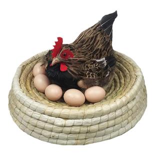 仿真母鸡摆件动物标本模型下蛋母鸡超市美陈直播间装饰招财工艺品