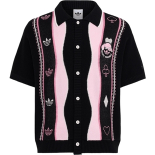 adidas阿迪达斯三叶草男女U POLO SS运动休闲针织开衫外套KY8309
