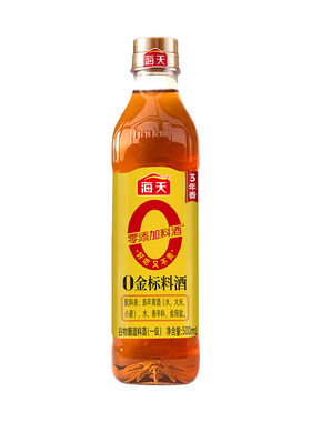 海天0金标料酒500ml*6瓶装