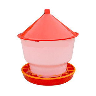 新型鸡饲料桶防风防雨盖鸭鹅食槽料槽自动喂食器养殖设备养鸡用品