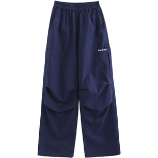 诺诺公主S1N初中生2026春季工装休闲裤女青少年阔腿百搭运动裤子