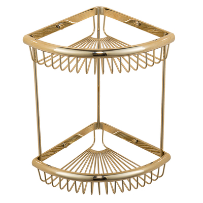 希百家全铜金色洗澡间浴室角架