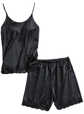 显瘦性感吊带短裤家居服套装女