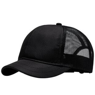 帽子男夏季薄款透气速干网眼帽潮牌时尚短檐鸭舌帽女棒球帽马术帽