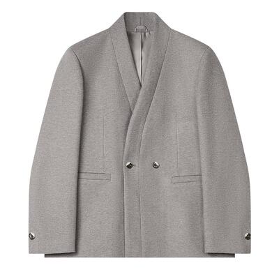 雪尼尔休闲西服男士新中式小西装外套2026年春秋季新款高级感单西