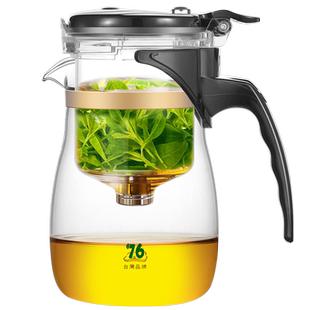 台湾76高档全玻璃内胆飘逸杯泡茶壶泡茶杯过滤加厚可拆洗玻璃茶壶