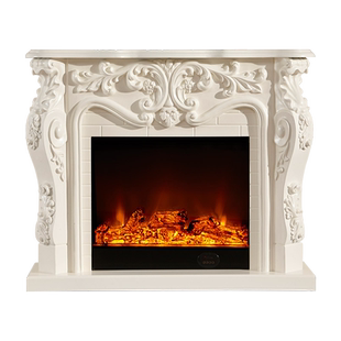 德利轩1.21米壁炉架仿真火电子法式壁炉柜雕花欧式壁炉装饰柜家用