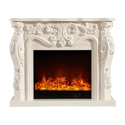 德利轩1.21米壁炉架仿真火电子法式壁炉柜雕花欧式壁炉装饰柜家用